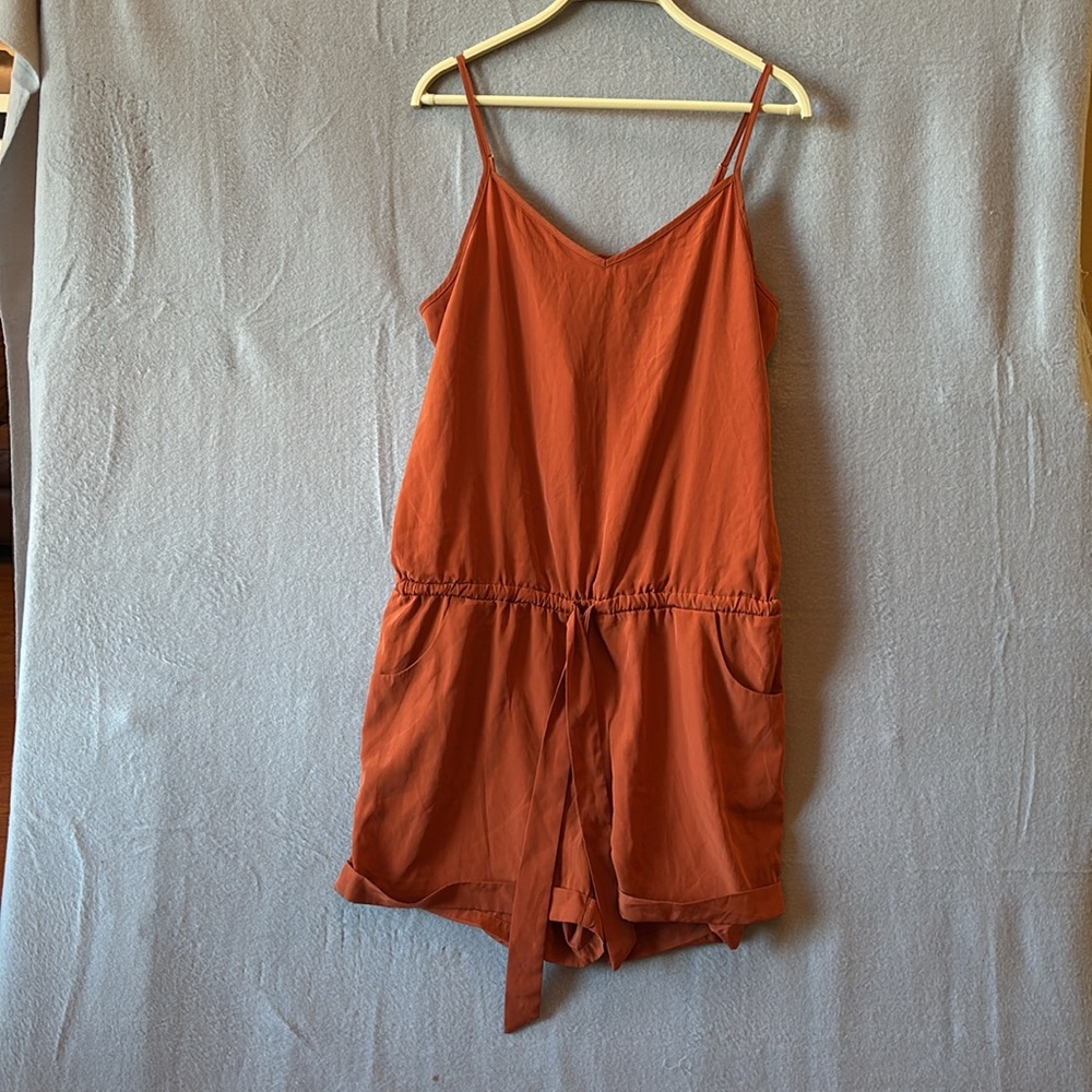 NWT J.Crew Orange/Copper Romper Size Medium Style #: F2083